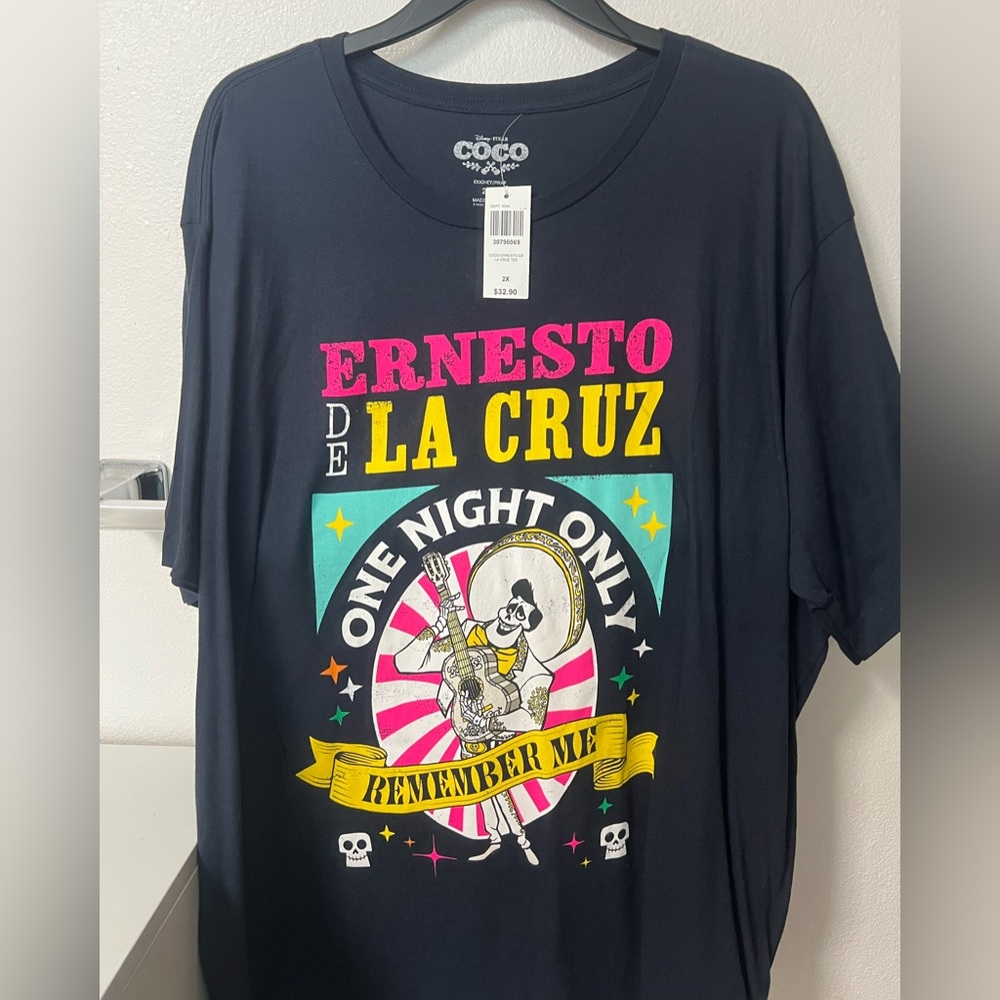 Disney Pixar plus size Coco T-shirt Ernesto de la Cruz Villain